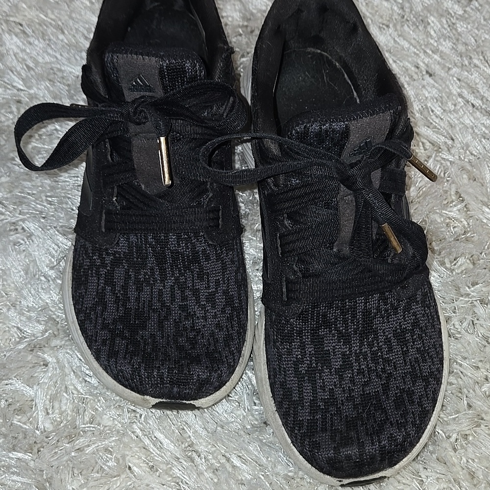 Adidas Womens Black Knit Running Sneakers Lux Edge 6.5 Womens - Picture 7 of 16